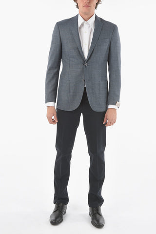 Barleycorn Silk and Virgin Wool ACADEMY SOFT 2-Button Blazer With Patch Pocket