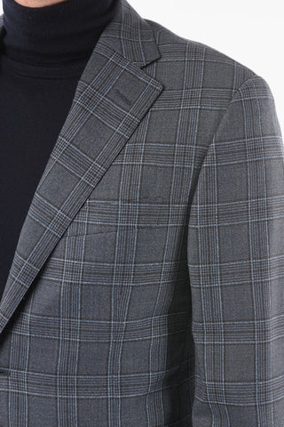 District Check Virgin Wool LEADER SOFT Side Vents Jacket