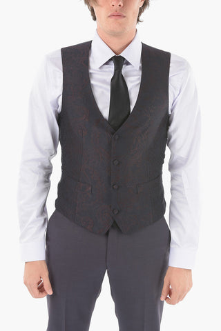 Virgin Wool CERIM.ACADEMY Shawl Lapel 3 Piece Waistcoat Suit