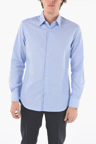 CC COLLECTION Spread Collar Solid Color Shirt