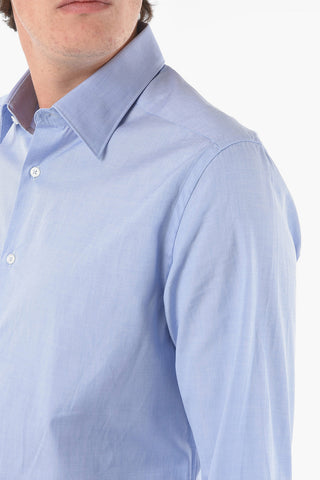 CC COLLECTION Spread Collar Solid Color Shirt