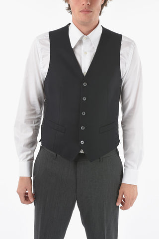 CC COLLECTION Virgin Wool CERM. REFINED Vest with Martingale
