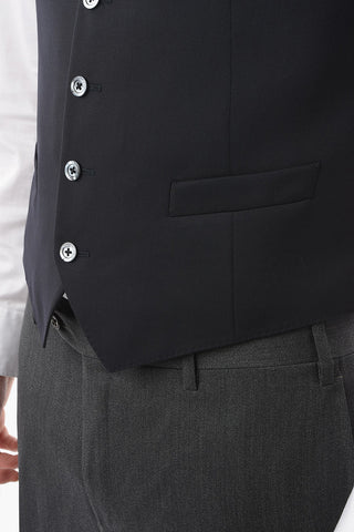 CC COLLECTION Virgin Wool CERM. REFINED Vest with Martingale