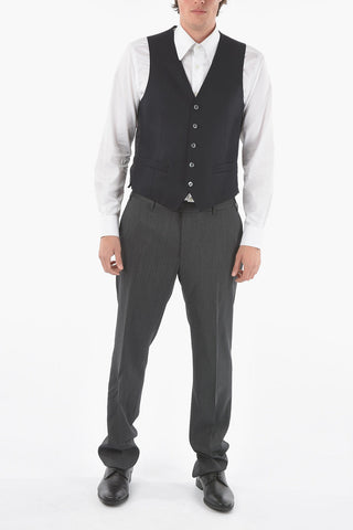 CC COLLECTION Virgin Wool CERM. REFINED Vest with Martingale