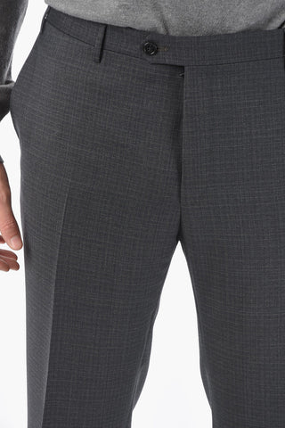Abito 2 Bottoni ACADEMY A Quadri Windowpane in Lana Vergine Con Revers Classico