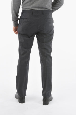 Abito 2 Bottoni ACADEMY A Quadri Windowpane in Lana Vergine Con Revers Classico