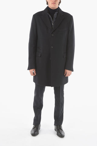 ID virgin wool chesterfield coat with Removable Chest Piece