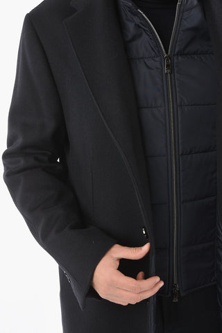 ID virgin wool chesterfield coat with Removable Chest Piece