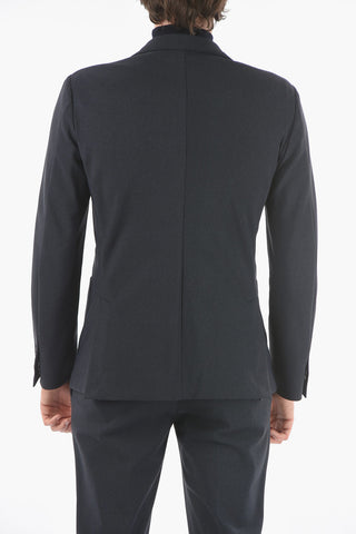 Checked 2-Buttons Suit With Notch Lapel