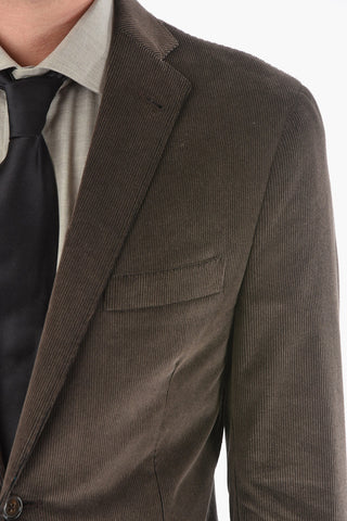 corduroy side vents notch lapel GATE 2-button suit