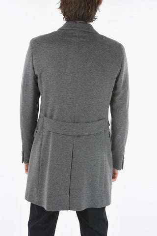 Cappotto in Lana Vergine con Abbottonatura Nascosta