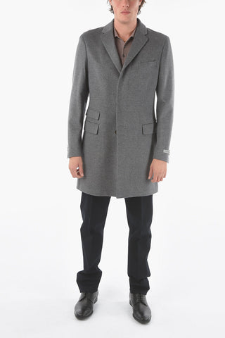 Cappotto in Lana Vergine con Abbottonatura Nascosta