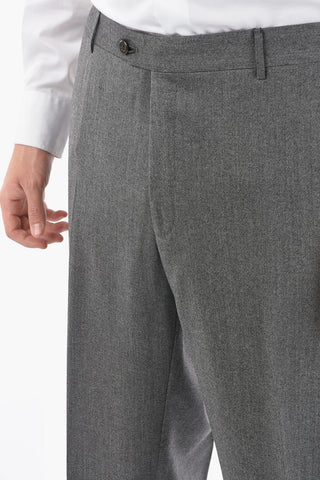 Stretch Virgin Wool MANTUA Trousers with Scalloped Hem