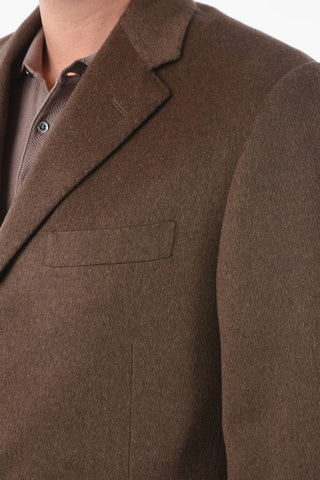 Solid Color Single Breasted Cashmere Coat