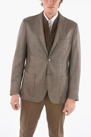 ID Solid Color Blazer with Removable Chest Piece