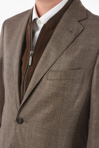 ID Solid Color Blazer with Removable Chest Piece