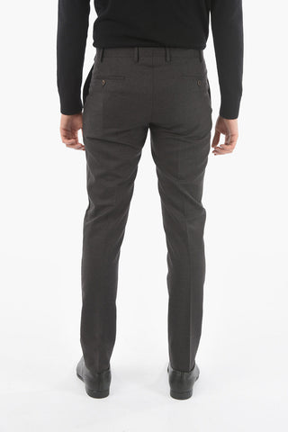 CC COLLECTION mini checked side vents peak lapel RESET 2-button suit
