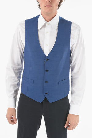 4-Button Wool Vest ACADEMY with Martingale