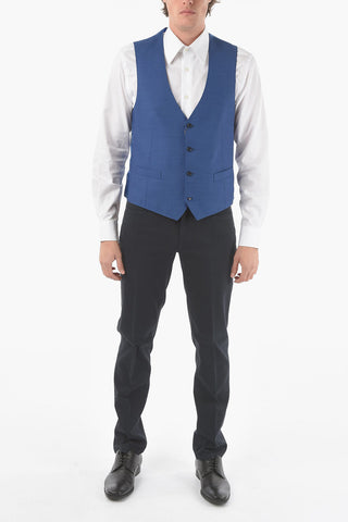 4-Button Wool Vest ACADEMY with Martingale