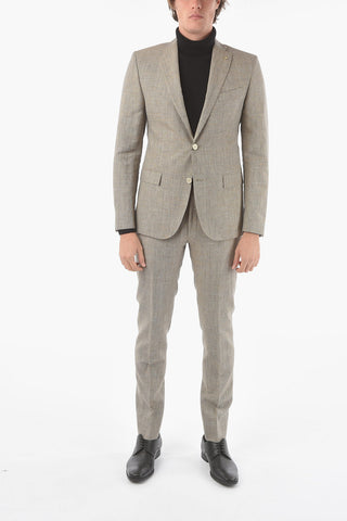 CC COLLECTION  houndstooth side vents notch lapel RESET 2-button suit