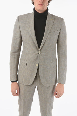 CC COLLECTION  houndstooth side vents notch lapel RESET 2-button suit