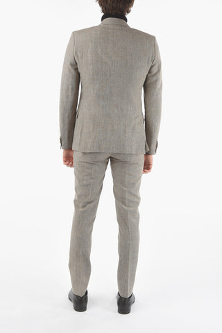 CC COLLECTION  houndstooth side vents notch lapel RESET 2-button suit
