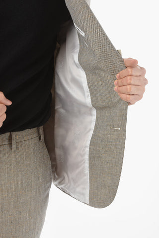 CC COLLECTION  houndstooth side vents notch lapel RESET 2-button suit