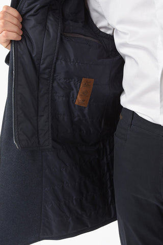 ID Virgin Wool Padded Full Zip Balmacaan Coat
