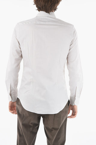 Popeline Cotton Spread Collar Shirt