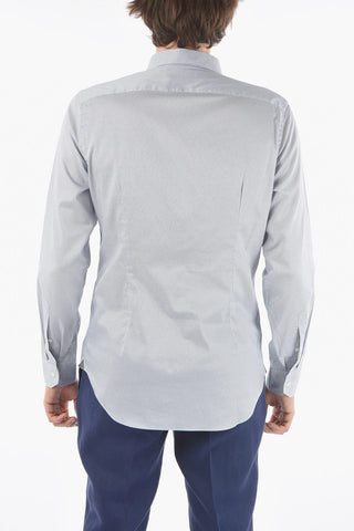 Cotton Slim Fit Shirt with Spread Collar