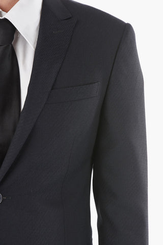 Virgin Wool and Silk ACADEMY Peak Lapel 3 Piece Waistcoat Suit