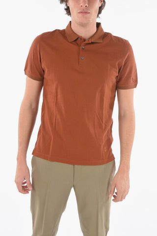 CC COLLECTION Piquè Cotton 3 Button Polo Shirt