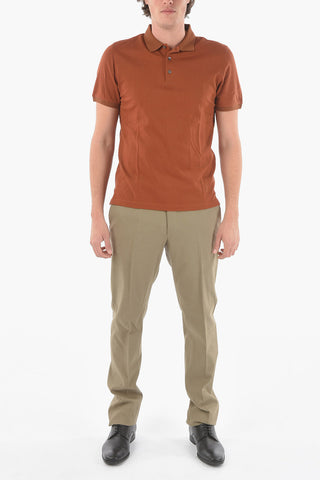 CC COLLECTION Piquè Cotton 3 Button Polo Shirt