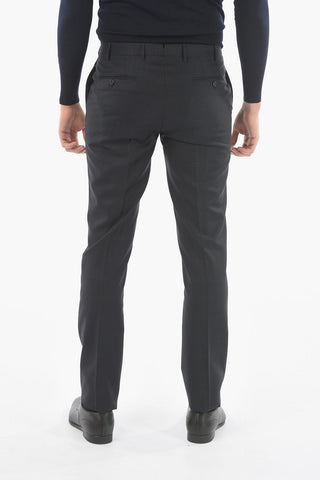 Checked Virgin Wool Belt Loops ACADEMY Trousers