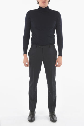 Checked Virgin Wool Belt Loops ACADEMY Trousers