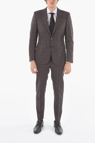 CC COLLECTION abito 2 bottoni REFINED district check due spacchi revers classico