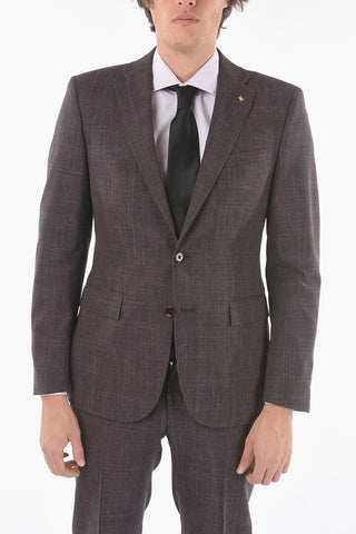 CC COLLECTION abito 2 bottoni REFINED district check due spacchi revers classico