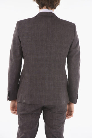CC COLLECTION abito 2 bottoni REFINED district check due spacchi revers classico