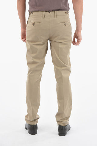 ID Stretchy-cotton Chino Pants with Adjustable Waist