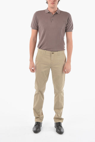 ID Stretchy-cotton Chino Pants with Adjustable Waist