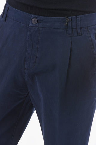 CC COLLECTION Stretch Cotton MOLE Single Pleat Trousers