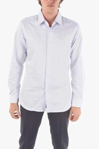 CC COLLECTION Popeline Cotton Shirt with Spread Collar