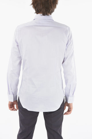CC COLLECTION Popeline Cotton Shirt with Spread Collar