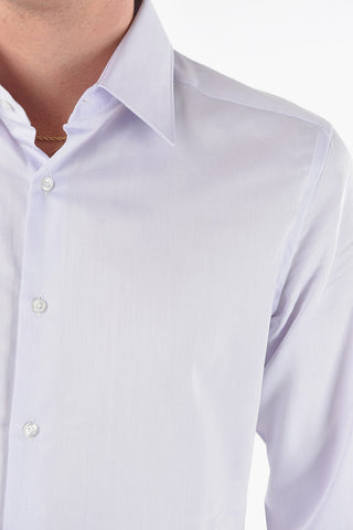 CC COLLECTION Popeline Cotton Shirt with Spread Collar