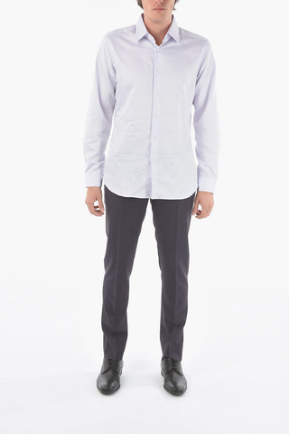 CC COLLECTION Popeline Cotton Shirt with Spread Collar