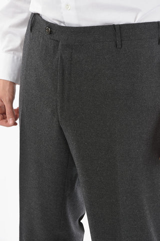 Virgin Wool ACADEMY Trousers with Scalloped Hem