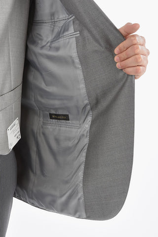 virgin wool and silk center vent peak lapel CERIM.LEADER 3 piece waistcoat suit