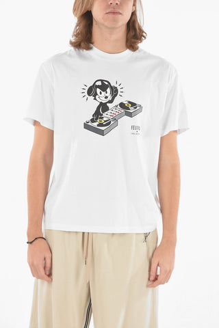 Crewneck DJ.FELIX T-shirt with Print