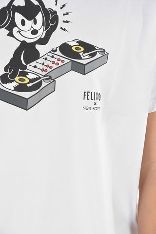 Crewneck DJ.FELIX T-shirt with Print