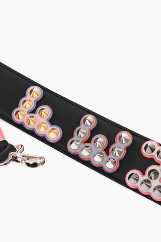Leather Shoulder Strap For Bag with Studded Logo